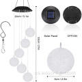 Fábrica Venta caliente Color Cambio de decoración al aire libre Bola de cristal con energía solar Campana de viento de viento LED Light Solar Wind Bell